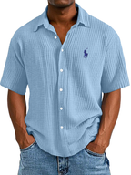Camicia Estiva Casual, Larga e Confortevole a Maniche Corte per Uomo