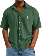 Camicia Estiva Casual, Larga e Confortevole a Maniche Corte per Uomo