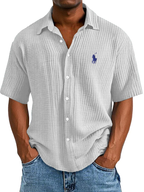 Camicia Estiva Casual, Larga e Confortevole a Maniche Corte per Uomo