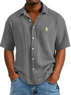 Camicia Estiva Casual, Larga e Confortevole a Maniche Corte per Uomo