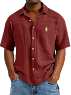 Camicia Estiva Casual, Larga e Confortevole a Maniche Corte per Uomo